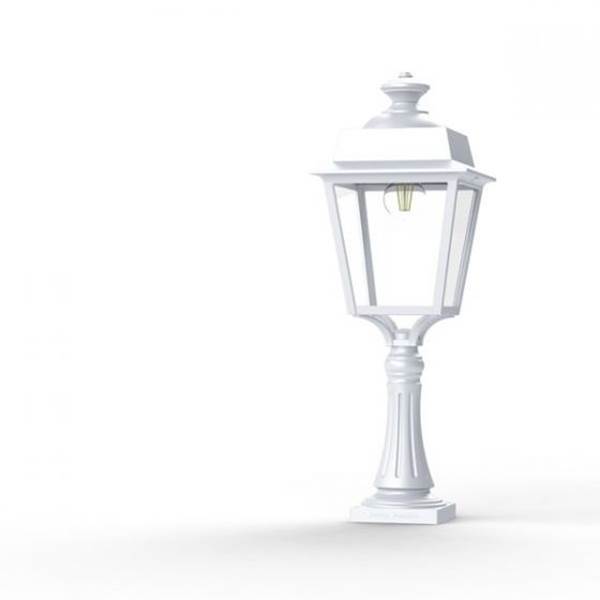 Roger Pradier Place des Vosges 1 Evolution Large Clear Glass Pedestal with Four-Sided Lantern