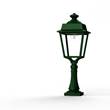 Roger Pradier Place des Vosges 1 Evolution Large Clear Glass Pedestal with Four-Sided Lantern in British Green