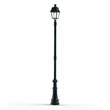 Roger Pradier Avenue 4 Large Opal Glass Street Lamp with Four-Sided Lantern in Green Patina