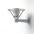 Roger Pradier Bermude Frosted Glass Upwards Wall Bracket with White Reflector in Silk Grey
