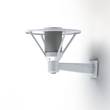 Roger Pradier Bermude Frosted Glass Motion Sensor Upwards Wall Bracket with White Reflector in White