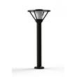Roger Pradier Bermude Small Frosted Glass Bollard with White Reflector in Black Grey