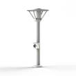 Roger Pradier Bermude Small Frosted Glass Socket Bollard with White Reflector in White