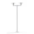 Roger Pradier Bermude Large Double Arm Frosted Glass Lamp Post with White Reflector in White