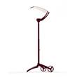 Roger Pradier Equix Toughened Borosilicate Glass LED Portable Light with Aluminium Head and Pole in Wine Red