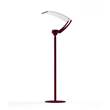 Roger Pradier Equix Steel Base LED Lamp Post with Telescopic Pole & Toughened Glass Diffuser in Wine Red