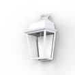 Roger Pradier Place des Vosges 1 Evolution Clear Glass E27 Wall Light in White