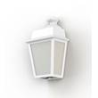 Roger Pradier Place des Vosges 1 Evolution Model 2 Opal Glass E27 Wall Light  with Injection-Moulded Aluminium in White