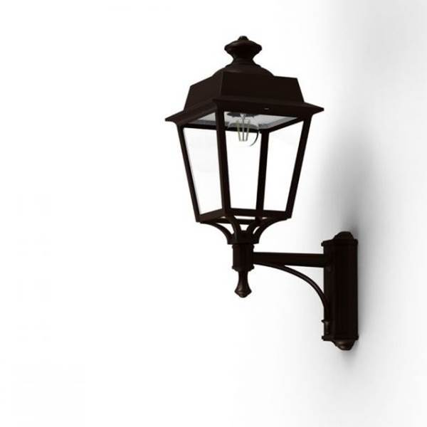 Roger Pradier Place des Vosges 1 Evolution Model 3 Clear Glass Upwards Wall Bracket with Four-Sided Lantern