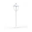 Roger Pradier Place des Vosges 1 Evolution Small Clear Glass Lamp Post with Four-Sided, Glass Style Lantern in White
