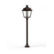 Roger Pradier Place des Vosges 1 Evolution Small Clear Glass Lamp Post with Four-Sided, Glass Style Lantern in Old Rustic