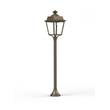 Roger Pradier Place des Vosges 1 Evolution Small Clear Glass Lamp Post with Four-Sided, Glass Style Lantern in Sandstone