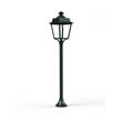 Roger Pradier Place des Vosges 1 Evolution Small Clear Glass Lamp Post with Four-Sided, Glass Style Lantern in Slate Grey