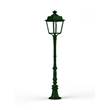 Roger Pradier Place des Vosges 1 Evolution Medium Clear Glass Lamp Post with Four-Sided Lantern in British Green