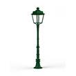 Roger Pradier Place des Vosges 1 Evolution Medium Clear Glass Lamp Post with Four-Sided Lantern in Fir Green