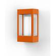 Roger Pradier Brick Clear Glass Decorative Wall Light with Polycarbonate Removable Bulb Cover in Pure Orange