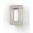 Roger Pradier Brick Clear Glass Decorative Wall Light with Polycarbonate Removable Bulb Cover in Limestone