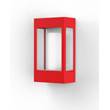 Roger Pradier Brick Clear Glass Decorative Wall Light with Polycarbonate Removable Bulb Cover in Traffic Red
