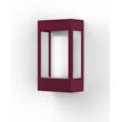 Roger Pradier Brick Clear Glass Decorative Wall Light with Polycarbonate Removable Bulb Cover in Wine Red