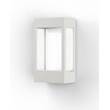 Roger Pradier Brick Clear Glass Decorative Wall Light with Polycarbonate Removable Bulb Cover in Pure White