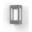 Roger Pradier Brick Clear Glass Decorative Wall Light with Polycarbonate Removable Bulb Cover in Silk Grey