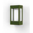 Roger Pradier Brick Clear Glass Decorative Wall Light with Polycarbonate Removable Bulb Cover in Fern Green
