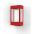 Roger Pradier Brick Clear Glass Decorative Wall Light with Polycarbonate Removable Bulb Cover in Tomato Red