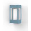 Roger Pradier Brick Clear Glass Decorative Wall Light with Polycarbonate Removable Bulb Cover in Blue