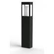 Roger Pradier Brick Large Clear Glass Bollard with Removable Bulb Cover in Dark Grey