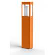 Roger Pradier Brick Large Clear Glass Bollard with Removable Bulb Cover in Pure Orange