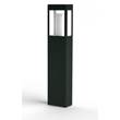 Roger Pradier Brick Large Clear Glass Bollard with Removable Bulb Cover in Slate Grey