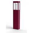 Roger Pradier Brick Large Clear Glass Bollard with Removable Bulb Cover in Wine Red
