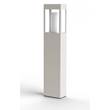 Roger Pradier Brick Large Clear Glass Bollard with Removable Bulb Cover in Pure White