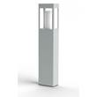 Roger Pradier Brick Large Clear Glass Bollard with Removable Bulb Cover in Silk Grey