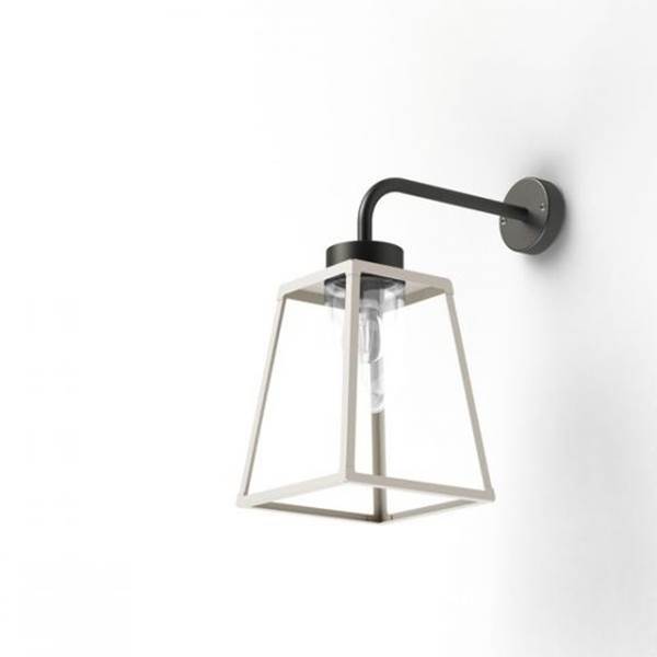 Roger Pradier Lampiok Model 5 Wall Bracket Clear Glass Lantern with minimalist lines