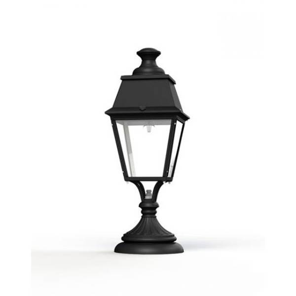 Roger Pradier Avenue 4 Clear Glass Pedestal with Four-Sided Lantern