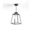 Roger Pradier Lampiok Model 3 Medium Clear Glass Lantern with minimalist lines style frame in Silk Grey