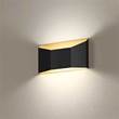 Marchetti Esa AP Small Decorative LED Wall Washer in Black-Gold Paint