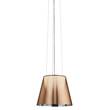 Flos KTribe S2 Eco Medium Pendant with Steel Cable Suspension & Drum style Shade in Bronze