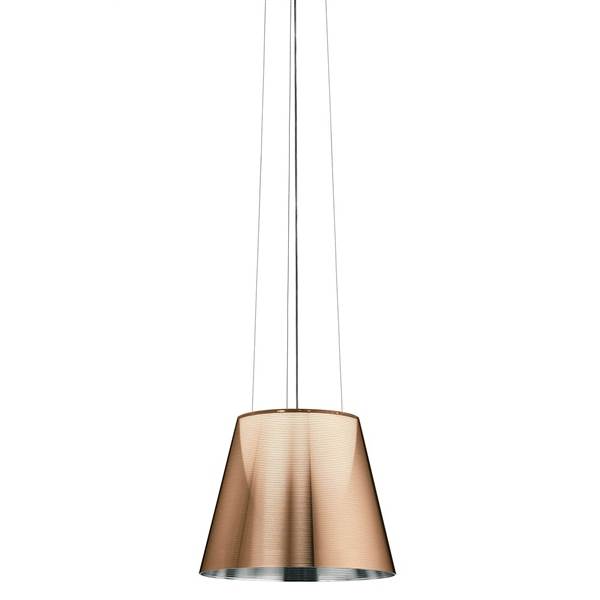 Flos KTribe S2 Eco Medium Pendant with Steel Cable Suspension & Drum style Shade