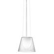 Flos KTribe S2 Eco Medium Pendant with Steel Cable Suspension & Drum style Shade in Transparent