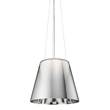 Flos KTribe S3 Large Pendant with Steel Cable Suspension & Drum style Shade in Silver