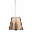 Flos KTribe S3 Large Pendant with Steel Cable Suspension & Drum style Shade in Bronze