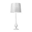 Dar Dillon Table Lamp Complete Smoked Glass  in White Base / White Shade