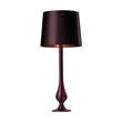 Dar Dillon Table Lamp Complete Smoked Glass  in Purple Base / Purple Shade