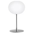 Flos Glo-Ball T1 Small Table Lamp with Opal Glass in Silver