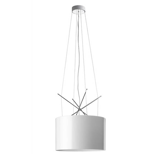 Flos Ray S Plated Metal Pendant with Aluminium Diffuser
