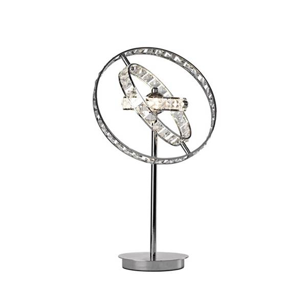 Dar Eternity 4-Light Table Lamp with Polished Chrome Crystal