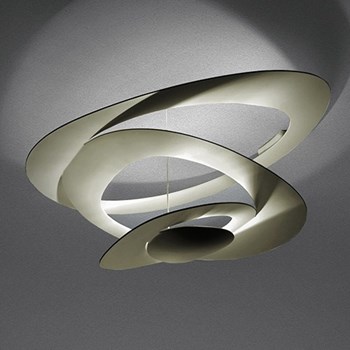 Artemide Pirce LED Ceiling Light in Aluminium, Gold