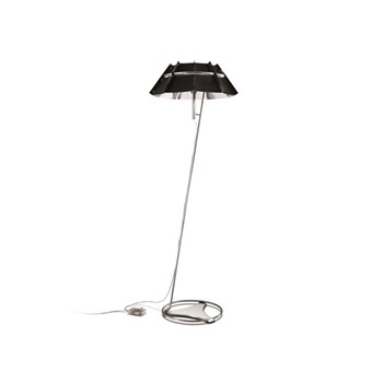 Slamp Chapeau Dimmable Floor Lamp, Black/Silver